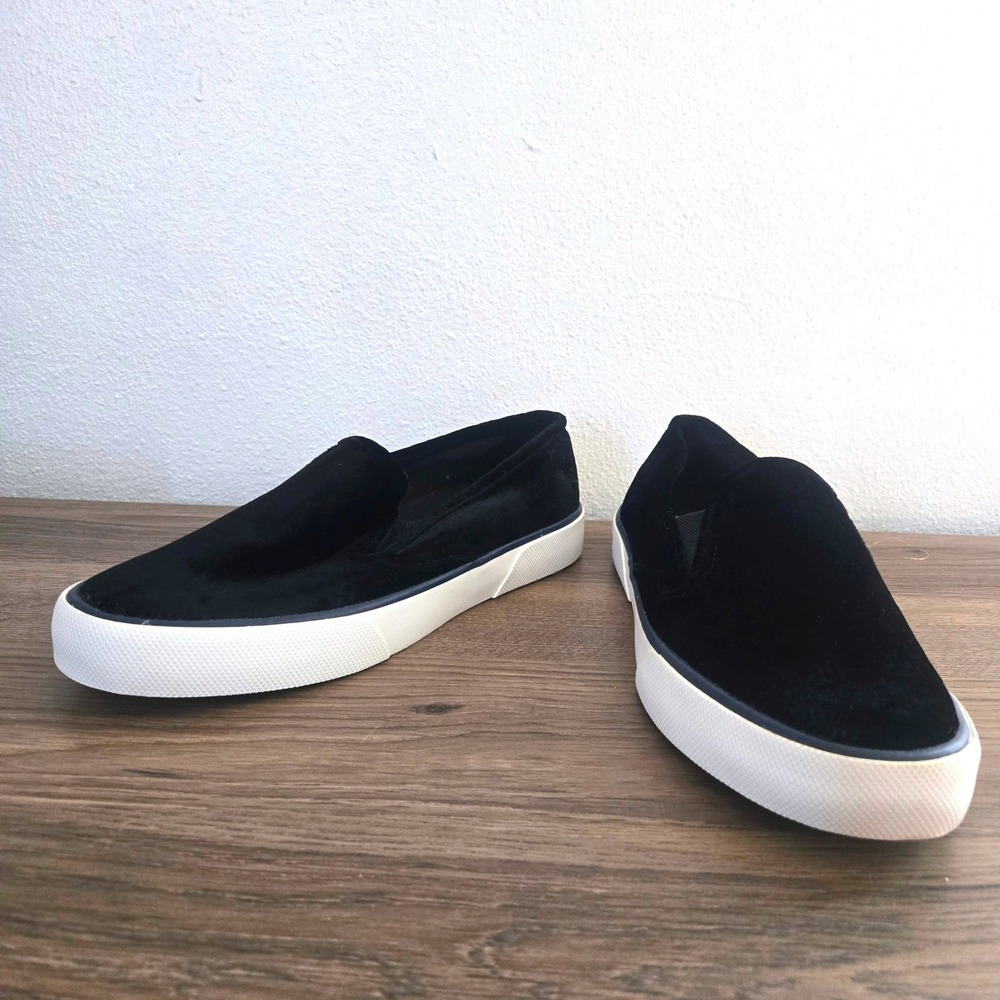 Sperry Top-Sider Women Crest Vibe Boat Black Velvet Slip On Sneakers Size 6.5